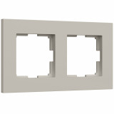 2-постовая рамка Werkel Slab, дымчатый софт
