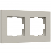 2-постовая рамка Werkel Slab, дымчатый софт