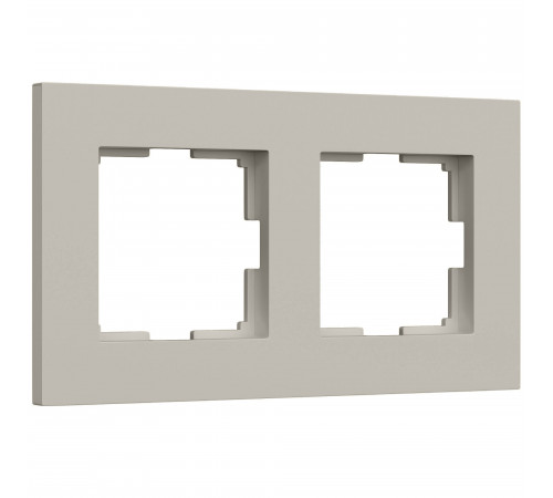 2-постовая рамка Werkel Slab, дымчатый софт