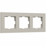 3-постовая рамка Werkel Slab, дымчатый софт