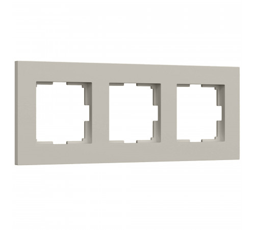 3-постовая рамка Werkel Slab, дымчатый софт