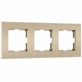 3-постовая рамка Werkel Slab, шампань софт
