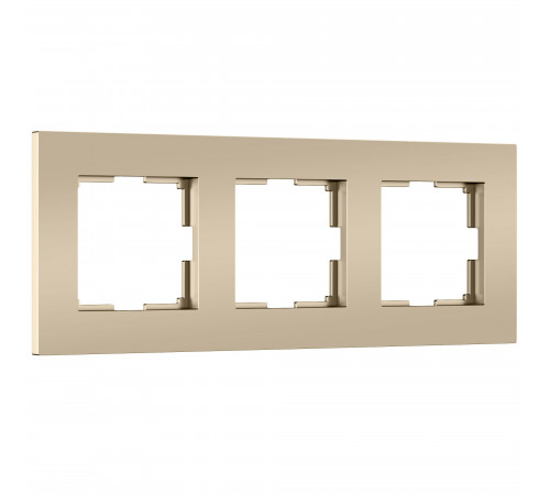 3-постовая рамка Werkel Slab, шампань софт