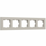 5-постовая рамка Werkel Slab, дымчатый софт