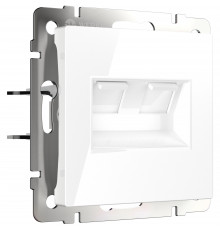 Розетка двойная Ethernet RJ-45 Werkel, белый