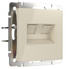Розетка двойная Ethernet RJ-45 Werkel, слоновая кость