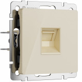 Розетка Ethernet RJ-45 Werkel, айвори акрил