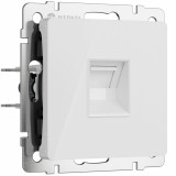 Розетка Ethernet RJ-45 Werkel, белый акрил