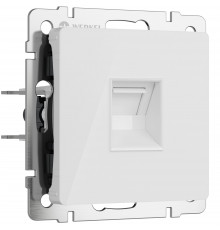 Розетка Ethernet RJ-45 Werkel, белый акрил