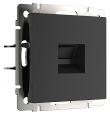 Розетка Ethernet RJ-45 cat. 6A экранированная Werkel, черный матовый