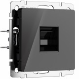 Розетка Ethernet RJ-45 Werkel, черный акрил