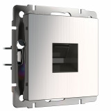 Розетка Ethernet RJ-45 Werkel, глянцевый никель