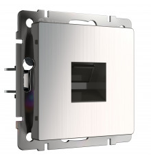 Розетка Ethernet RJ-45 Werkel, глянцевый никель