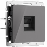 Розетка Ethernet RJ-45 Werkel, графит акрил