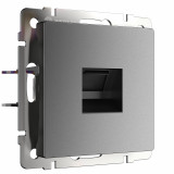 Розетка Ethernet RJ-45 Werkel, графит матовый