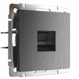 Розетка Ethernet RJ-45 Werkel, графит рифленый