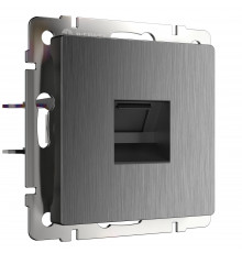 Розетка Ethernet RJ-45 Werkel, графит рифленый