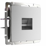 Розетка Ethernet RJ-45 Werkel, серебряный матовый