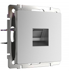 Розетка Ethernet RJ-45 Werkel, серебряный матовый