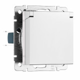 Розетка с заземлением и шторками c крышкой IP44 N Werkel, белый матовый