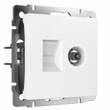 Розетка ТВ+Ethernet RJ-45 6 cat. Werkel, белый
